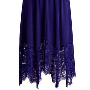 Chicwe Women's 1X Long Flare Lace Trimmed Skirt